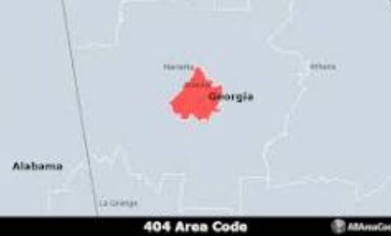 Area Coded 404 location
